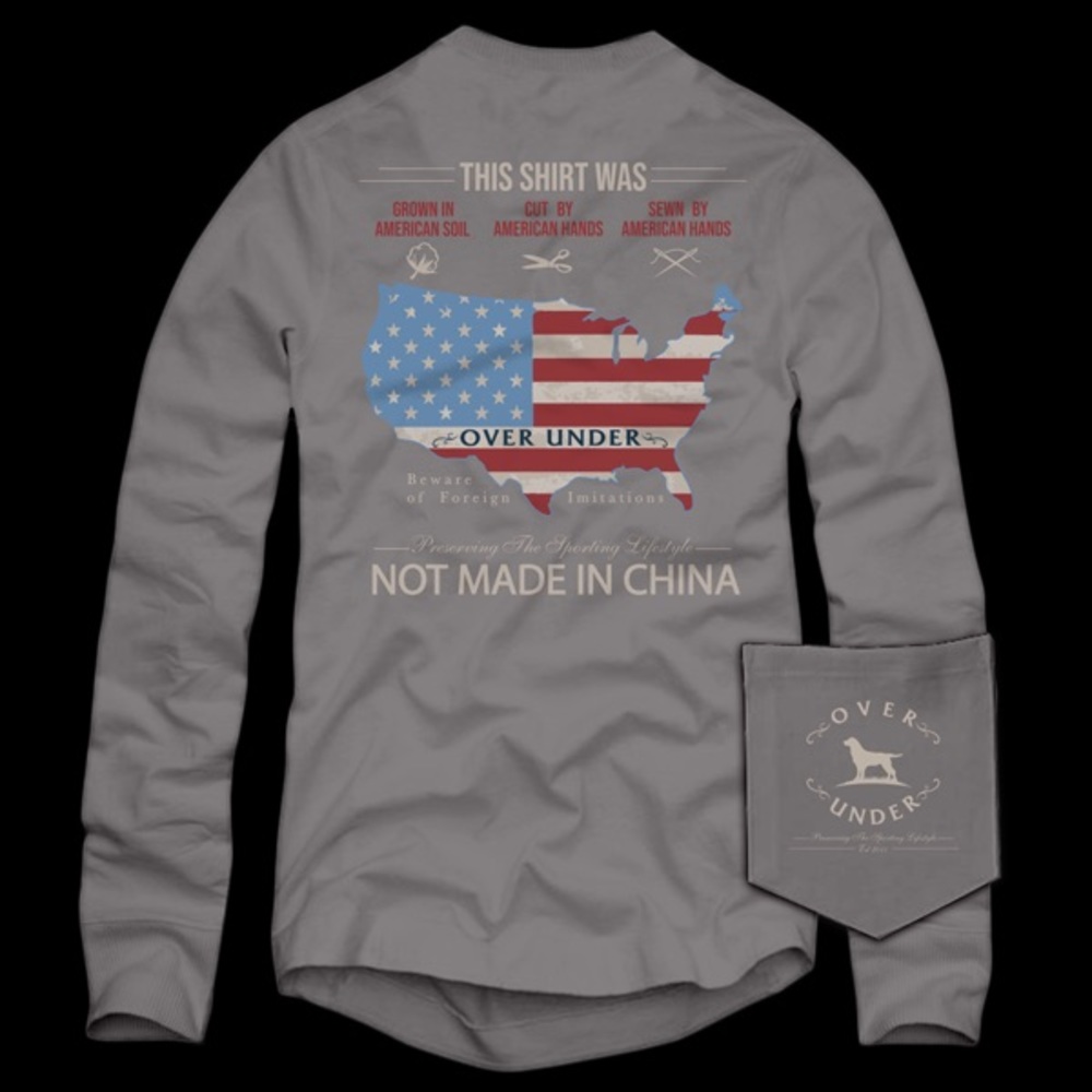 LS American Hands Tee - Grey